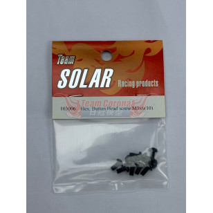 TEAM SOLAR HEX BUTTON HEAD SCREW (10PCS)  3MM 